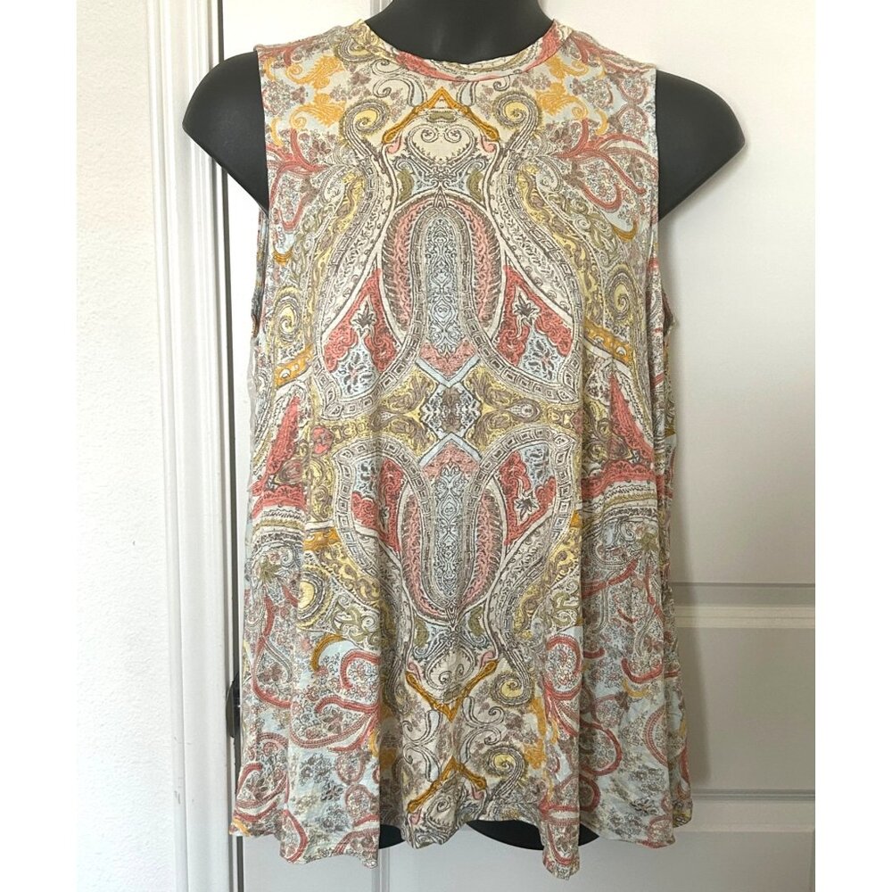 NEW Lane Bryant Sleeveless Paisley Print Tunic Top 22/24 Multicolor